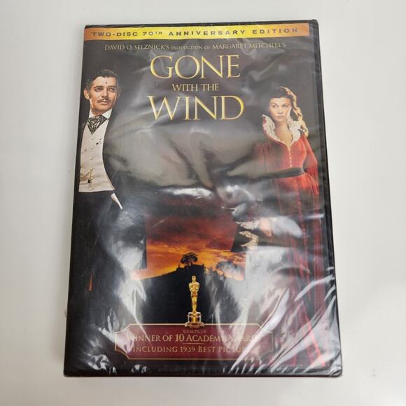 Gone With the Wind 70th Anniversary Edition (NEW Sealed) 2-Disc DVD Movie - Picture 1 of 7